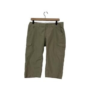Columbia Womens Onmi Shade Khaki Cargo Shorts Capris Size 8